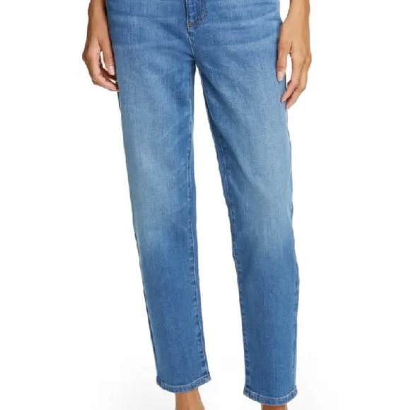 EILEEN FISHER SOFT BLUE ANKLE JEANS ORGANIC COTTON DENIM BRAND NEW! - Picture 4 of 8